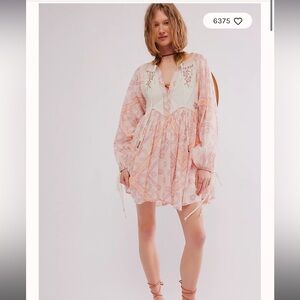 Blue and White Daydreaming Mini Dress